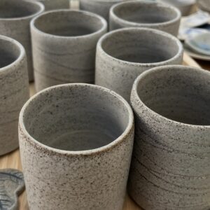 tasse à café céramique grises émail de cendres