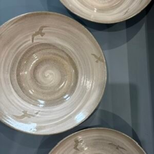 Saladier grès gris décor mouettes 4L