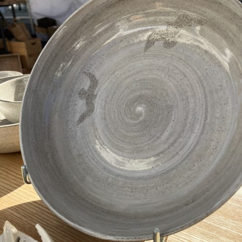 coupe plate céramique motif mouettes